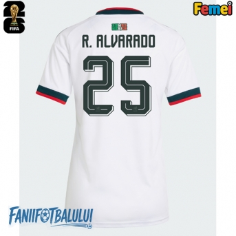 Mexic Roberto Alvarado #25 Echipament de Fotbal Replică Mondial 2026 Femei Deplasare